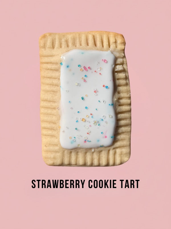 Frosted Strawberry Cookie Tart